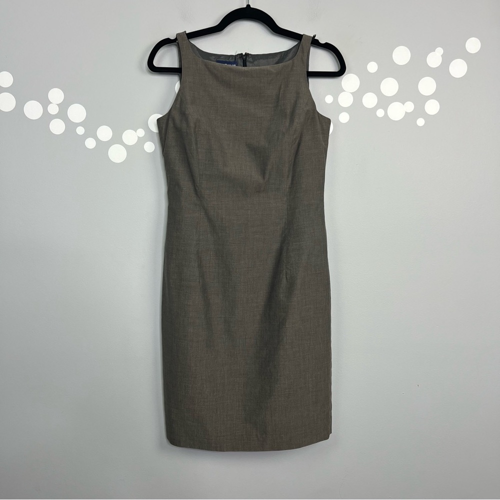 Ann Taylor Petite Gray Sheath Dress Size 6P